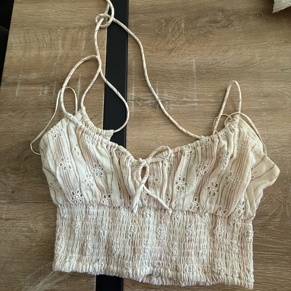 L*Space Cream Lace Camisole Top
